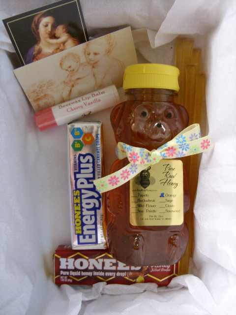 Mother's Day Gift Pack #1: 1 Honey Bear+1 Lip Balm+5 HoneyStix+2Pks Italian Honey Candy